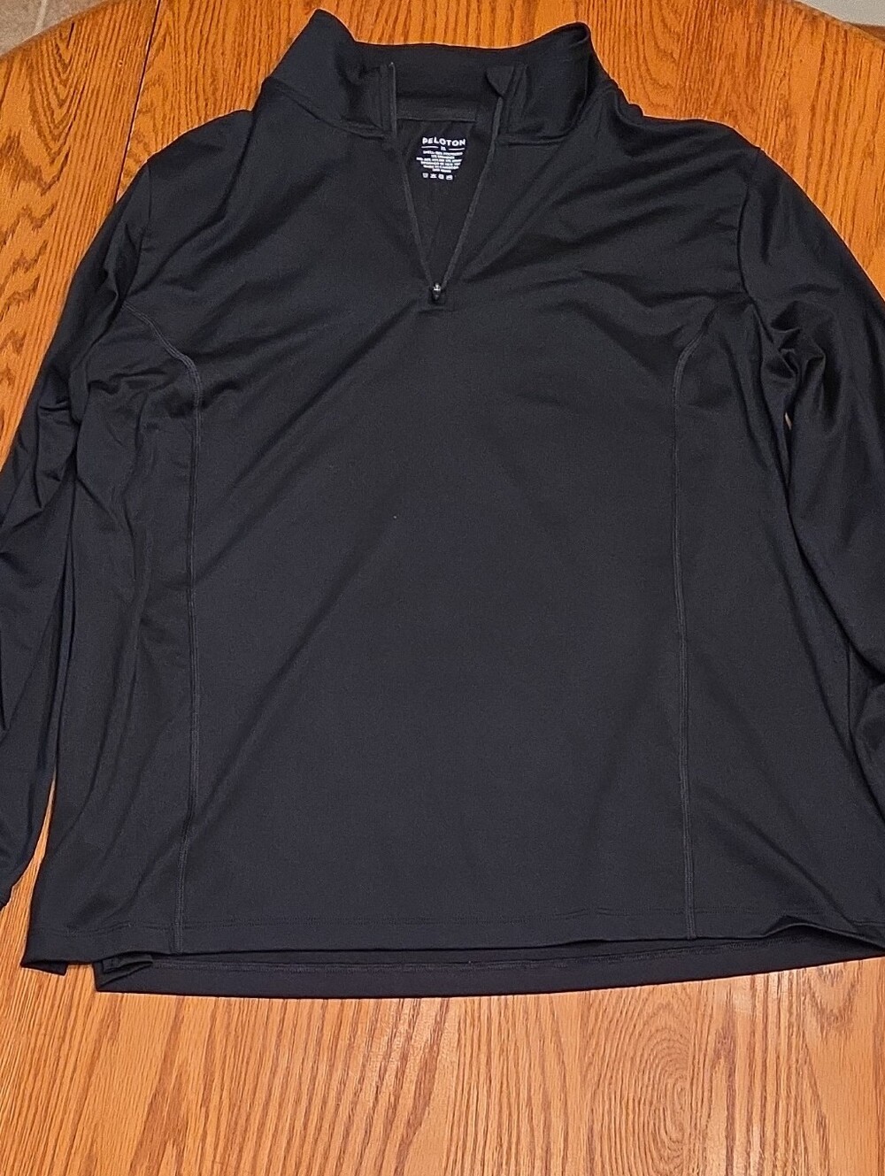 Peloton Black Long-Sleeve Quarter Zip Top